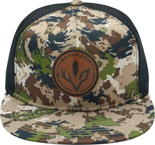 Vista 2 de BASSDASH Gorra de Camionero de Ala Plana Ajustable con Snapback y Malla para Hombres y Mujeres