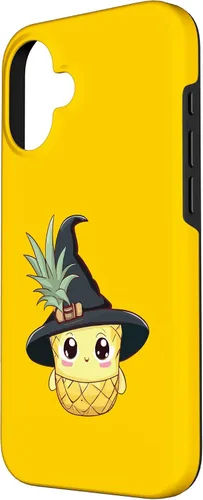 Vista 2 de Funda para iPhone 16 con diseño de piña para Halloween 2024