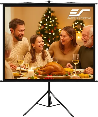 Vista 9 de Elite Screens Trípode B, 50 pulgadas 1:1, soporte plegable ligero, manual, pantalla de proyector de cine en casa, 4K / 8K Ultra HDR 3D listo