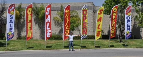 Vista 3 de Bandera china de plumas de comida bandera Swooper, bandera de reemplazo solamente