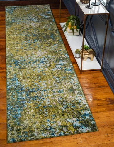 Vista 24 de Unique Loom Jardin Collection - Alfombra moderna, vibrante, abstracta y colorida (rectangular de 2 x 3 pies, multi/azul)