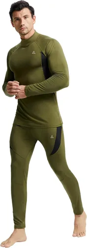 Vista 92 de Conjunto de ropa interior térmica para hombre, ropa interior larga 1#verde militar