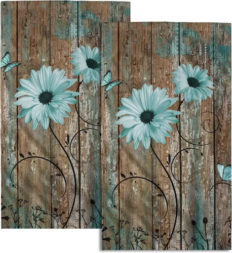 Vista 52 de Giwawa Juego de 2 toallas de mano vintage con diseño de oso y ciervo, diseño de alce y árbol, toalla de cara súper suave para baño, cocina, hombre
