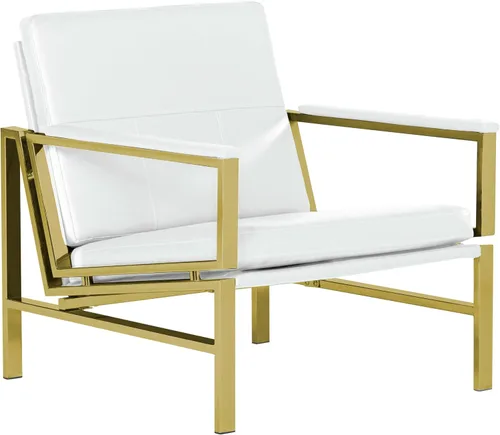 Vista 11 de Atlas Modern Accent Silla en piel mezclada, cromado/negro