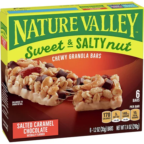 Vista 18 de Nature Valley Barras de granola de nueces dulces y saladas, maní, 15 barras, 18 onzas