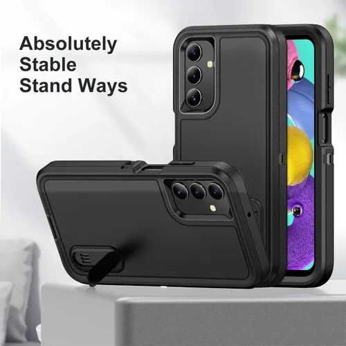Vista 6 de IDweel Funda rígida para Samsung Galaxy A15 5G de 6.5 pulgadas, resistente a los golpes, antiarañazos, ajuste delgado, ligera, duradera, con función