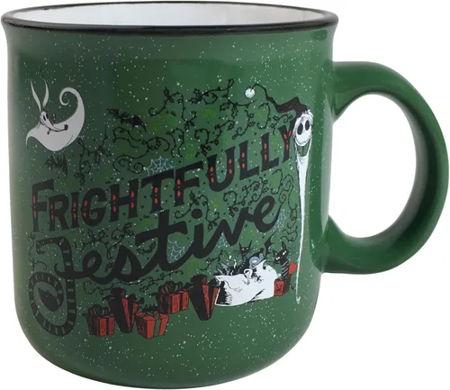 Vista 9 de Silver Buffalo Disney Nightmare Before Christmas Jack and Sally Misfit Love - Taza de cerámica con borde ancho, 16 onzas