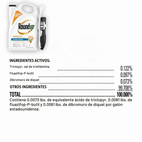 Vista 2 de Roundup Poison Ivy Plus Tough Brush Killer₂ con varita cómoda, resultados visibles en horas, 1 galón (paquete de 2)