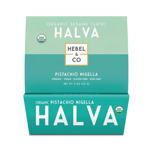 Vista 5 de HEBEL & CO Paquete de 3 trozos de chocolate Halva Certificado USDA orgánico, sin gluten, Kosher y vegano, 8 onzas cada uno