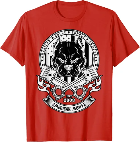 Vista 55 de American Muscle - Camiseta de cabeza dura Pit Bull American Bully, Negro, S
