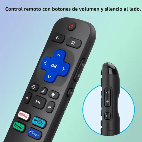 Vista 3 de Control remoto de repuesto solo para todos los televisores Roku, compatible con TCL Roku/Hisense Roku/Onn Roku Series Smart TV