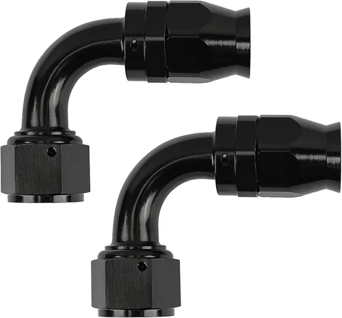 Vista 26 de EVIL ENERGY 3AN PTFE manguera extremo montaje 90 grados negro para manguera de PTFE solamente 2PCS