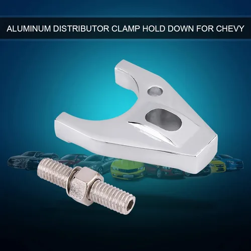 Vista 5 de Abrazadera de distribuidor de aluminio Billet, Sbc Distribuidor Mantenga presionada la abrazadera de distribuidor de luminum Cromo Billet Aluminio
