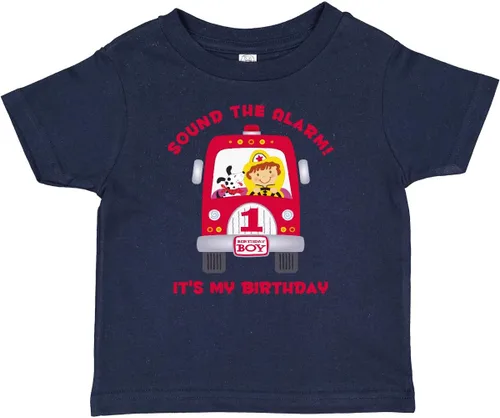 Vista 7 de inktastic Fire Truck 1st Birthday Boy Baby T-Shirt 0020 Blanco