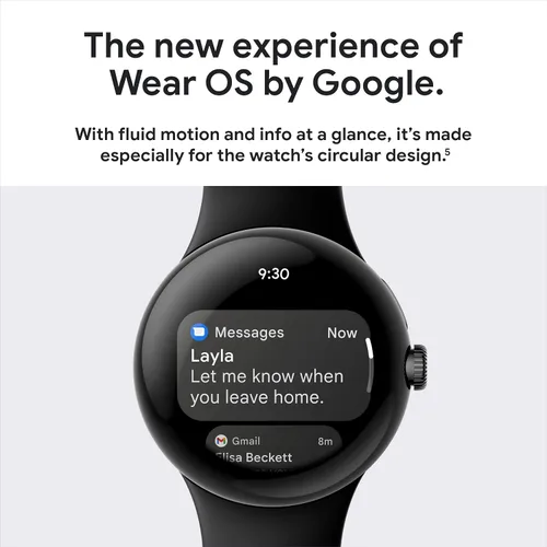 Vista 9 de Google Pixel Watch 1ª generación (modelo anterior) – Reloj inteligente Android con seguimiento de actividad Fitbit – Reloj de seguimiento