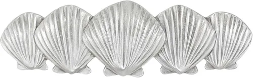 Vista 7 de Costello Coastal - Tiradores de cajón de conchas marinas (horizontales, 2 unidades) Colección de herrajes de peltre de diseñador