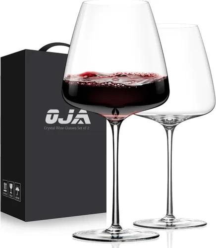 Vista 22 de OJA Juego de 12 copas de vino sin tallo, 15 onzas, copas de vino tinto y blanco de cristal, sin tallo, transparentes, vaso resistente para beber