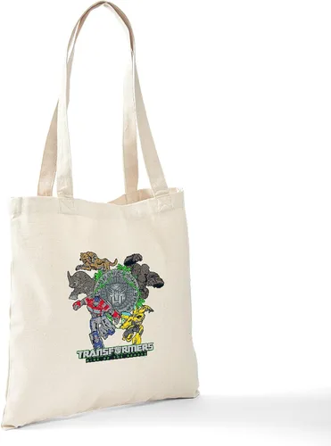 Vista 6 de CafePress Transformers 7 Heroes - Bolsa de compras reutilizable de lona beige natural
