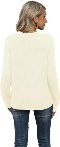 Vista 7 de Jouica Suéter ligero de punto para mujer, suéteres casuales de otoño para mujer