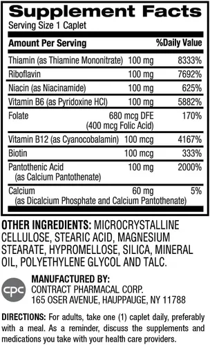 Vista 2 de Earth's Splendor Complejo de vitamina B – Apoya la energía, el metabolismo y la función inmune – Fórmula completa de vitamina B para hombres