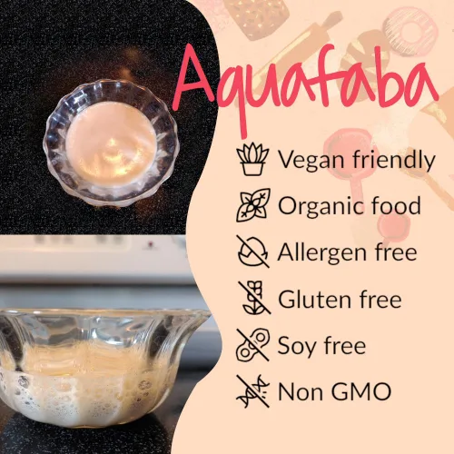 Vista 6 de ASAHI CLUB Aquafaba Polvo 3.7oz, Orgánico, Sustituto Huevo/Blanco Huevo, Merengue Vegano