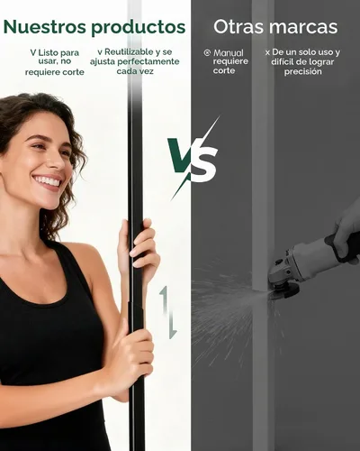 Vista 5 de Yoolax Bloqueadores de luz de aluminio ajustables para persianas de ventana, rieles laterales retráctiles, fácil de instalar, bloqueadores de luz