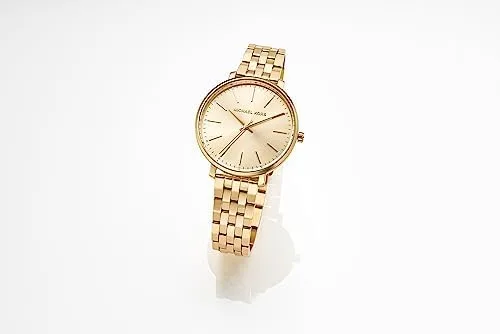 Vista 3 de Michael Kors Pyper - Reloj de acero inoxidable para mujer, con correa de acero, cuero o silicona