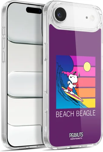 Vista 158 de Head Case Designs Funda de gel suave con licencia oficial de Peanuts Tropical Surf Snoopy Aloha Disco compatible con Apple iPhone 13 Mini Surf