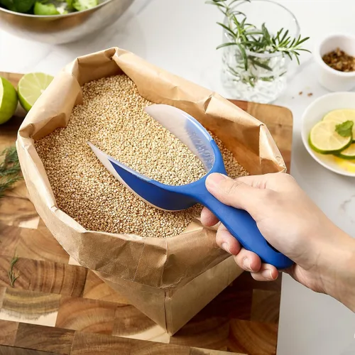 Vista 30 de Spring Chef - Cuchara magnética para congelador, sin BPA, color negro Flexi-Plastic Popcorn Scoop with Soft Grip Handle - Dishwasher Safe Ice