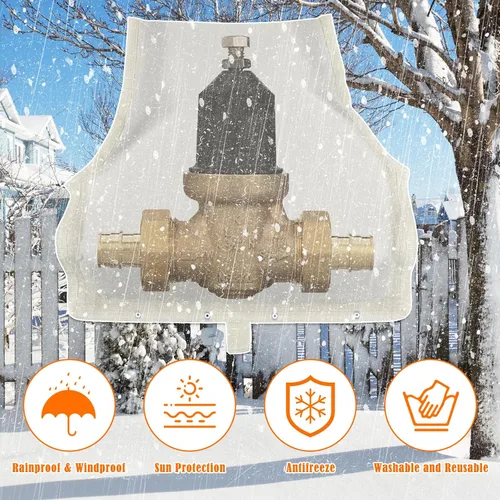 Vista 6 de Funda aislante para prevención de reflujo, cubierta para disyuntor de vacío a presión, cubierta de bomba de pozo de agua de invierno, cubierta