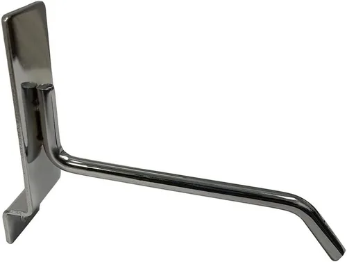 Vista 6 de 4" Slatwall Hooks,Chrome,Hanger Display,Display Panel Hooks Wire Metal 24 Pc Set