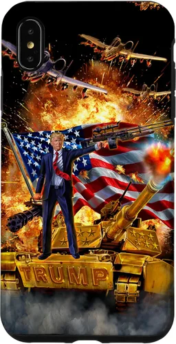 Vista 11 de iPhone 16 Presidente Donald Trump monta una funda dorada