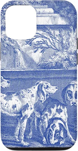Vista 28 de Vintage Blue French Toile Hound Dogs Case for iPhone 16