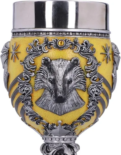 Vista 6 de Nemesis Now Harry Potter Hufflepuff Hogwarts House - Copa coleccionable, 1 unidad (paquete de 1), plata amarilla, 6.8 fl oz