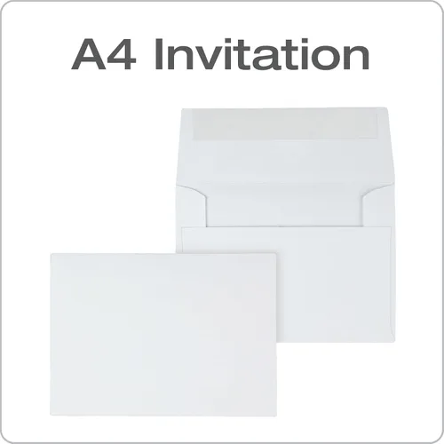 Vista 2 de Columbian Invitation - Sobres autosellantes, 100/caja, 4 x 6 pulgadas para fotos y tarjetas, tira de despegar y sellar, tamaño A4, solapa cuadrada