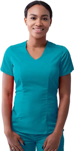 Vista 33 de Adar Pro Scrubs para mujer - Moderno cuello en V Manzana