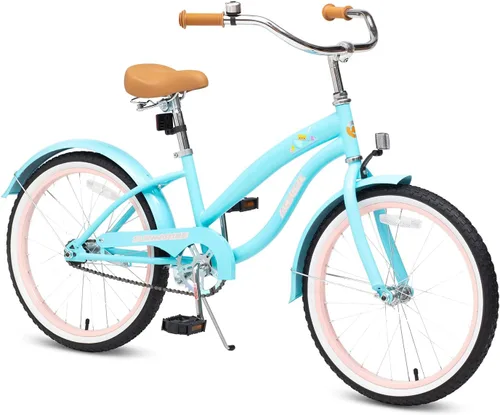 Vista 13 de ACEGER Bicicleta crucero de playa para niñas de 5 a 13 años, 16" 18" 20" 24" bicicleta de una sola velocidad para niños incluye freno contrapedal