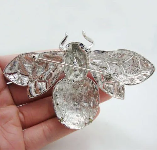 Vista 4 de TTjewelry - Broche de insecto con diseño de abeja y diamantes de imitación de cristal de Austria