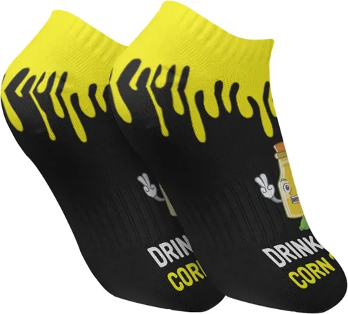 Vista 2 de devor Ankle Socks Invisible Socks for Girls Pack Ankle Sock Humor Drink Your Corn Syrup Socks
