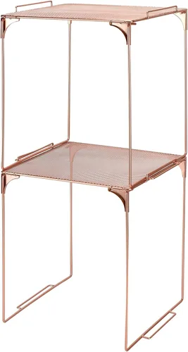 Vista 16 de Estante organizador de casillero apilable extra para casillero escolar, organizador de armario de almacenamiento, accesorios adecuados para la Negro