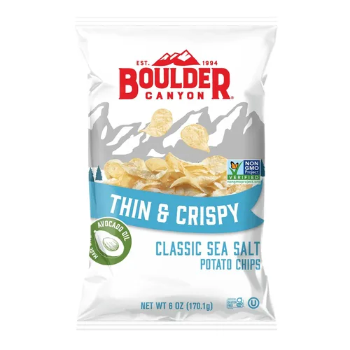 Vista 6 de Boulder Canyon Papas fritas - Hickory BBQ (1.5 oz/Caja de 55)