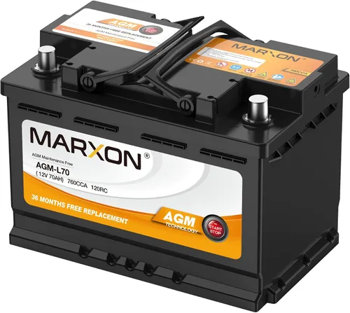 Vista 9 de Marxon Grupo 34 Batería de coche 12v 55AH 660CCA AGM Baterías sin mantenimiento Automotriz arranque parada reemplazo grupo 24 batería para Doge