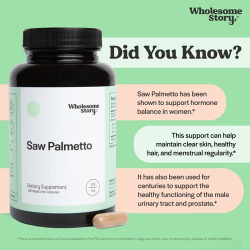 Vista 4 de Saw Palmetto para hombres y mujeres Extracto de palma enana americana y mezcla de polvo Equilibrio hormonal, salud urinaria y apoyo