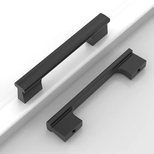 Vista 15 de Paquete de 12 manijas de níquel satinado cepillado de 5 pulgadas (5.039 in) para gabinetes de cocina, tiradores de cajones de cocina, accesorios