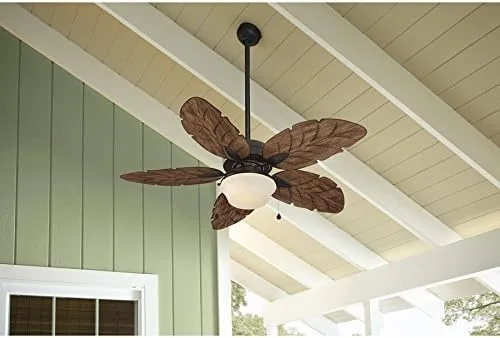 Vista 2 de HARBOR BREEZE E-WK52NWZ5C1L Waveport - Ventilador de techo de bronce desgastado de 52 pulgadas con kit de luz