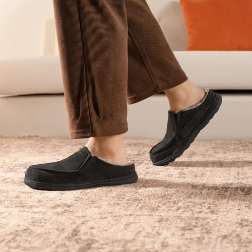 Vista 2 de LazyStep Pantuflas tipo zueco con acolchado para hombre McCoy Negro