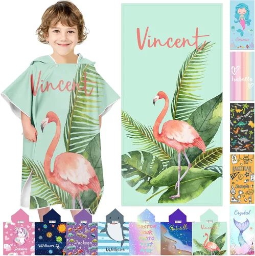 Vista 20 de Toallas de playa personalizadas para niños, toallas de playa personalizadas con nombres, regalos personalizados para niños pequeños, niñas