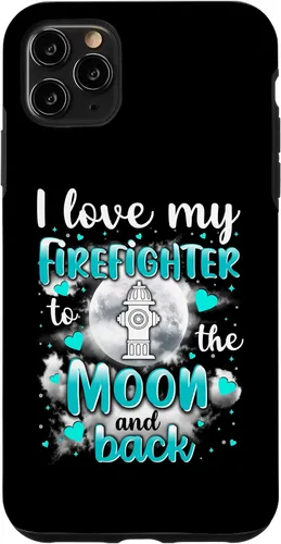 Vista 13 de Firefighter Wife I love my husband to the moon and back - Carcasa para iPhone 16