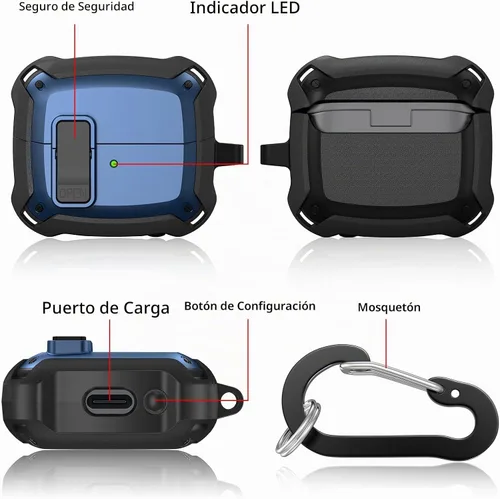 Vista 4 de KOREDA Compatible with Samsung Galaxy Buds 3 Case & Galaxy Buds 3 FE & Galaxy Buds 3 Pro Case with Cleaner Kit, Military TPU Shockproof Protective