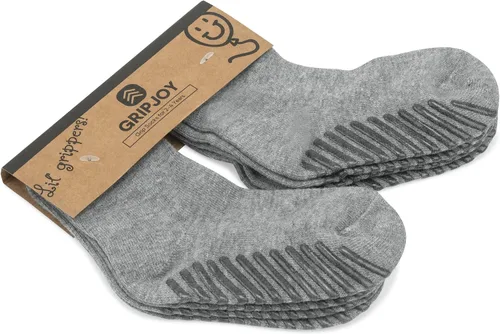 Vista 10 de Gripjoy Toddler Socks with Grippers, Non-Slip for Kids, Enhanced Stability, Comfortable Cotton - 4 Pairs